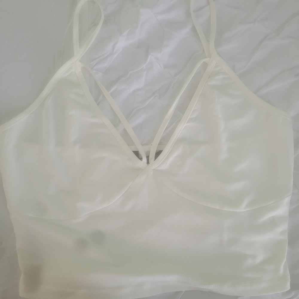 2 crop tops cream crop top Shein leopard crop top Forever 21